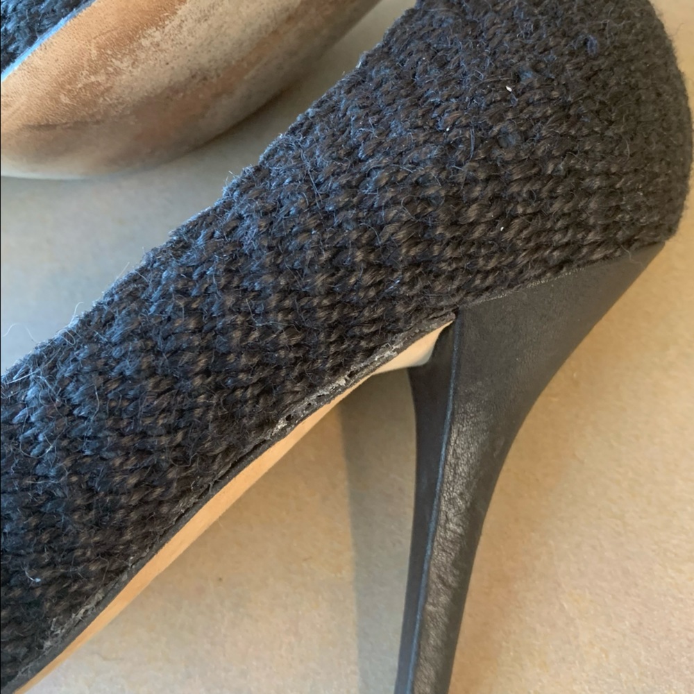 Isabel Marant Black Rope Canvas Pumps Women’s EU Size 38/ US 8 Heels Point Toe - Picture 10 of 13